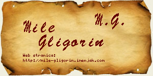 Mile Gligorin vizit kartica